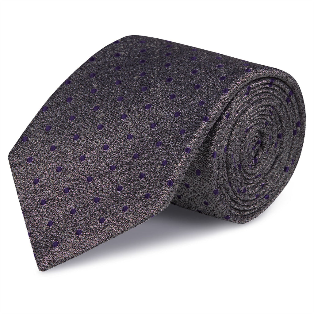 gray purple tie