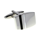 Onyx and Mother of Pearl Striped Cufflinks