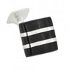 Sterling Silver Onyx Wave Cufflinks