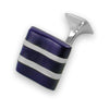 Sterling Silver Lapis Wave Cufflinks