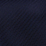 Navy Herringbone Silk Tie