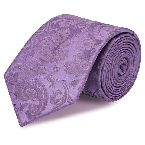 Classic Lilac Paisley Silk Tie