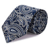 Blue Large Paisley Silk Tie
