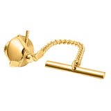 Gold 9ct Crossed Golf Clubs Tie Tack