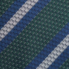 Green Textured Classic Striped Silk Tie