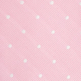 Pink & White Polka Dot Woven Silk Tie