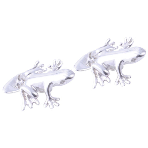 Sterling Silver Frog Cufflinks
