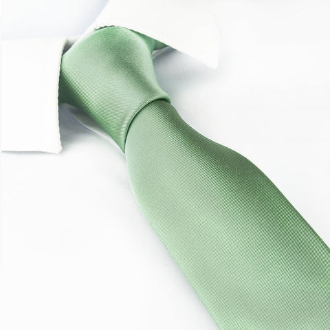Plain Mint Green Slim Silk Tie