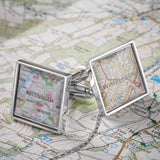 Personalised Map Cufflinks