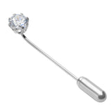 Sterling Silver Cubic Zirconia Tie Tack