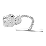 Sterling Silver Motorbike Tie Tack