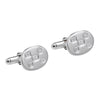 Sterling Silver Oval Feature Hallmarked Cufflinks