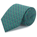 Green Palm Tree Luxury Printed Silk Tie