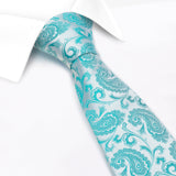 Classic Turquoise Paisley Silk Tie