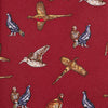 Wine Printed Game Bird Luxury Silk Tie