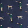 Navy Herringbone Shooting Silk Tie