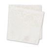 Classic White Paisley Silk Handkerchief