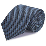 Grey & Black Dogtooth Silk Tie