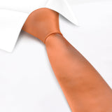 Plain Copper Silk Tie