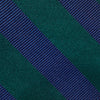 Dark Green & Navy Woven Striped Silk Tie