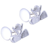 Silver Plated Crossed Golf Clubs