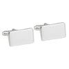 Sterling Silver Plated Rectangular Cufflinks