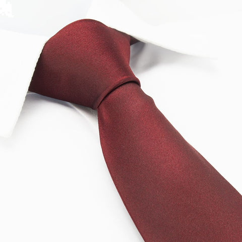 Plain Claret Silk Tie