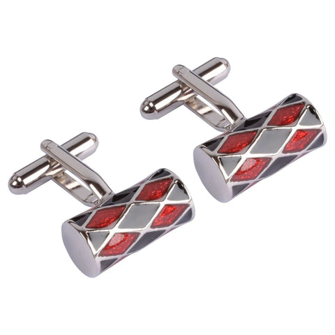 Red & Black Harlequin Cufflinks