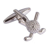 Crossed Golf Clubs and Ball Cufflinks
