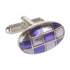 Purple/Mauve Oval Cufflinks