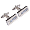 Sapphire Sliding Crystal Cufflinks