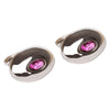 Oval Purple Rhodium Cufflinks