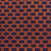 Navy & Orange Lattice Silk Tie