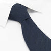 Plain Navy Wool Mix Tie