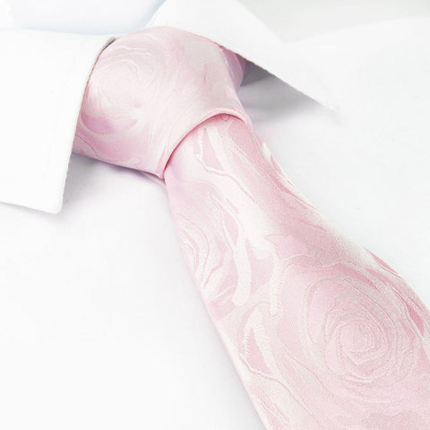 Pink Rose Luxury Woven Silk Tie