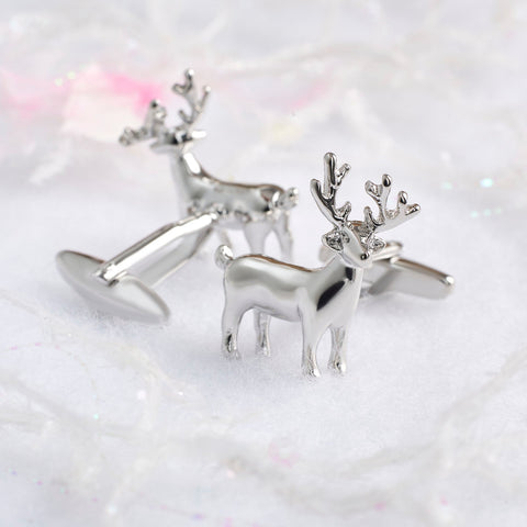 Silver Rudolph Reindeer Cufflinks