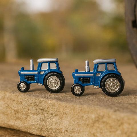 Blue Tractor Cufflinks