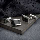 Black Stone Chained Cufflnks