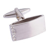 White Crystal Line Cufflinks