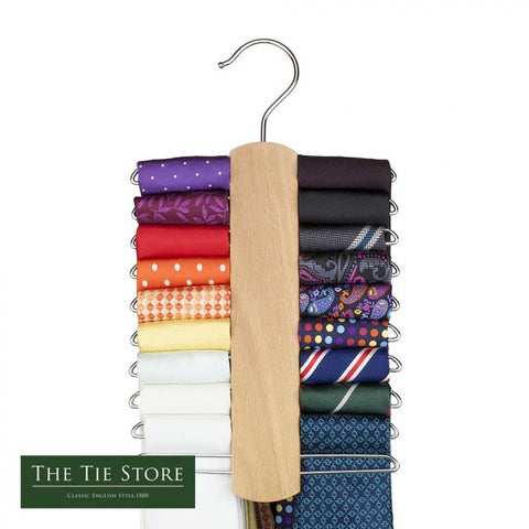 Deluxe Beechwood Tie Rack The Tie Store