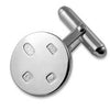 Sterling Silver Feature Hallmark Round Cufflinks