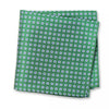 Green & Blue Classic Oxford Spot Silk Handkerchief