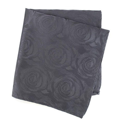Grey Rose Luxury Woven Silk Handkerchief