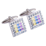 Enamel Painted with Swarovski Crystals Cufflinks