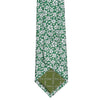 Green & White Daisy Chain Floral Silk Tie