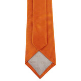 Orange Micro Square Woven Silk Tie