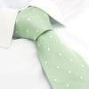 Yoghurt Green Polka Dot Silk Tie
