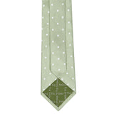 Green Polka Dot Woven Silk Tie
