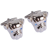 Silver Bull Dog Cufflinks