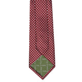 Dark Red Polka Dot Woven Silk Ties